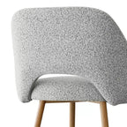 Lot de 2 tabourets de bar rembourrés en tissu bouclé de 68 cm, chaises modernes pour îlot de cuisine avec pieds en métal aspect bois - Panipeachy