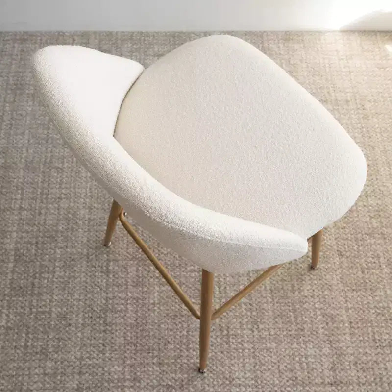 Lot de 2 tabourets de bar rembourrés en tissu bouclé de 68 cm, chaises modernes pour îlot de cuisine avec pieds en métal aspect bois - Panipeachy