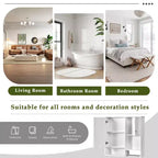 Meuble de salle de bain mural moderne GDFStudio Mazie 29" avec miroir, étagères et porte-serviettes
