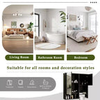 Meuble de salle de bain mural moderne GDFStudio Mazie 29" avec miroir, étagères et porte-serviettes
