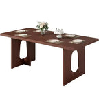 Longue table à manger de 71 po pour 6 à 10 personnes - Table de cuisine avec plateau extra-épais, table rectangulaire pour salle à manger, bureau, noyer