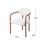 Christopher Knight Home Sumin Chaises de salle à manger modernes en métal rembourrées avec dossier (lot de 2)