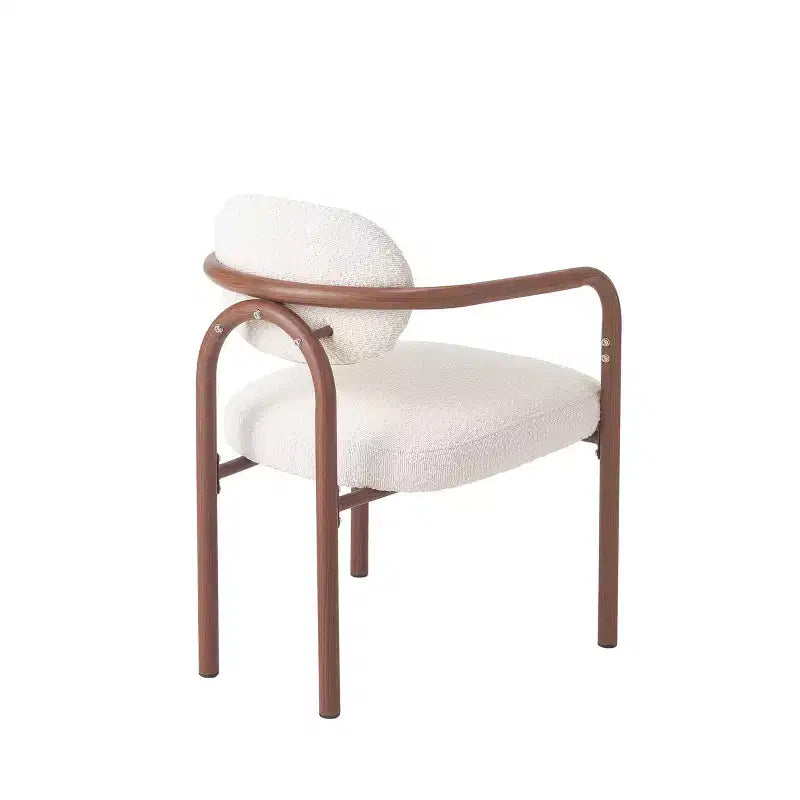 Christopher Knight Home Sumin Chaises de salle à manger modernes en métal rembourrées avec dossier (lot de 2)