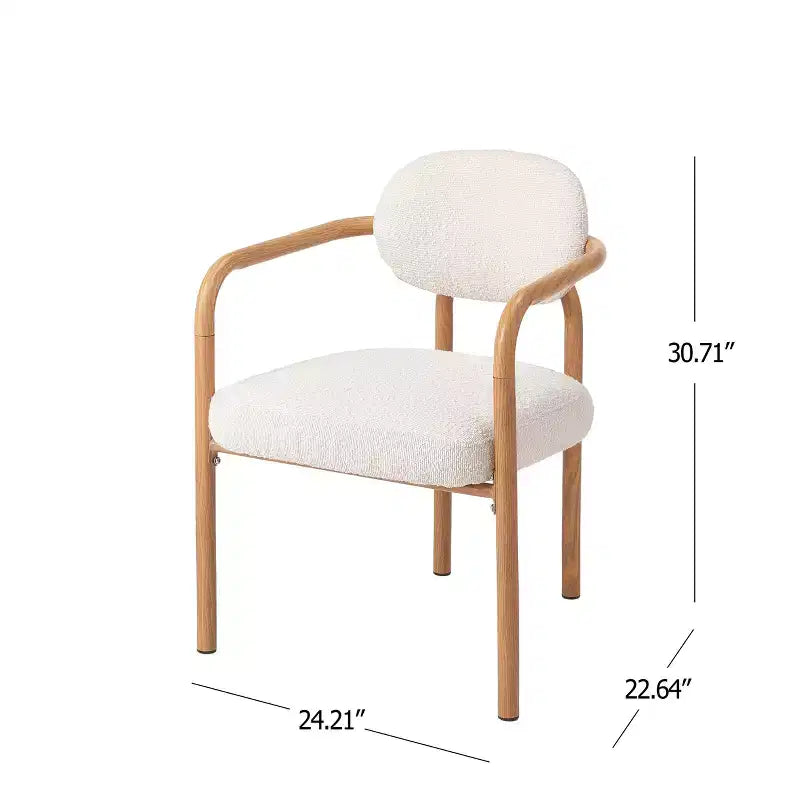 Christopher Knight Home Sumin Chaises de salle à manger modernes en métal rembourrées avec dossier (lot de 2)