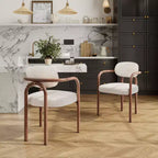 Christopher Knight Home Sumin Chaises de salle à manger modernes en métal rembourrées avec dossier (lot de 2)