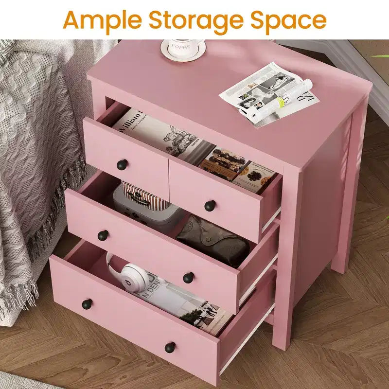 Commode moderne en bois à 3 tiroirs pour chambre à coucher