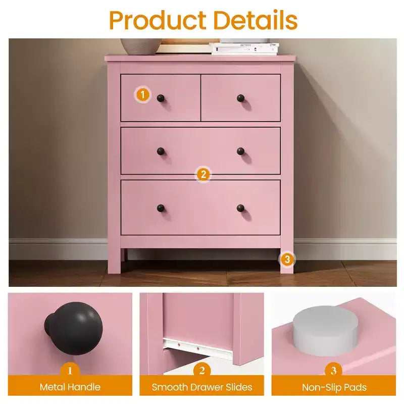 Commode moderne en bois à 3 tiroirs pour chambre à coucher