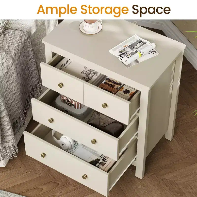 Commode moderne en bois à 3 tiroirs pour chambre à coucher