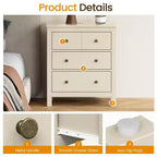 Commode moderne en bois à 3 tiroirs pour chambre à coucher