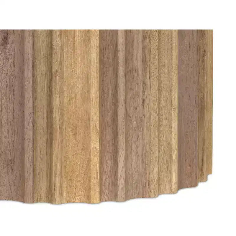 Table d'appoint contemporaine Doncaster, en manguier massif, 40 cm de large, style bohème, livrée assemblée
