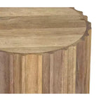 Table d'appoint contemporaine Doncaster, en manguier massif, 40 cm de large, style bohème, livrée assemblée