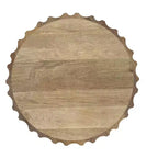 Table d'appoint contemporaine Doncaster, en manguier massif, 40 cm de large, style bohème, livrée assemblée