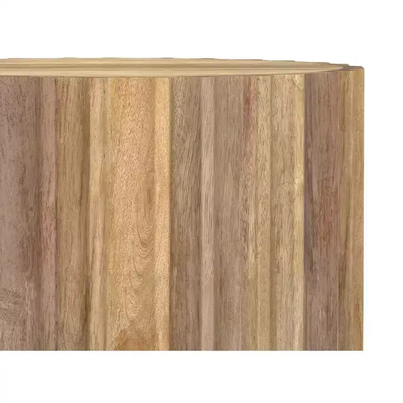 Table d'appoint contemporaine Doncaster, en manguier massif, 40 cm de large, style bohème, livrée assemblée