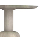 Table d'appoint contemporaine ronde KESSLER en bois de manguier massif, 45,7 cm de large, finition blanchie, entièrement assemblée