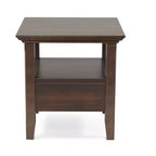 Table d'appoint transitoire en bois massif Normandy de 19 pouces de large