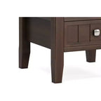 Table d'appoint transitoire en bois massif Normandy de 19 pouces de large