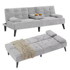Canapé-lit futon convertible Celebalcony, petit canapé inclinable, canapé-lit réglable 64 positions pour salon, accoudoir amovible