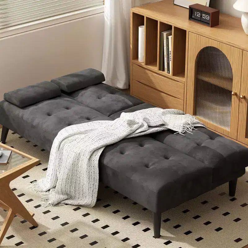 Canapé-lit futon convertible Celebalcony, petit canapé inclinable, canapé-lit réglable 64 positions pour salon, accoudoir amovible