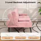 Canapé-lit futon convertible Celebalcony, petit canapé inclinable, canapé-lit réglable 64 positions pour salon, accoudoir amovible