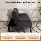 Canapé-lit futon convertible Celebalcony, petit canapé inclinable, canapé-lit réglable 64 positions pour salon, accoudoir amovible
