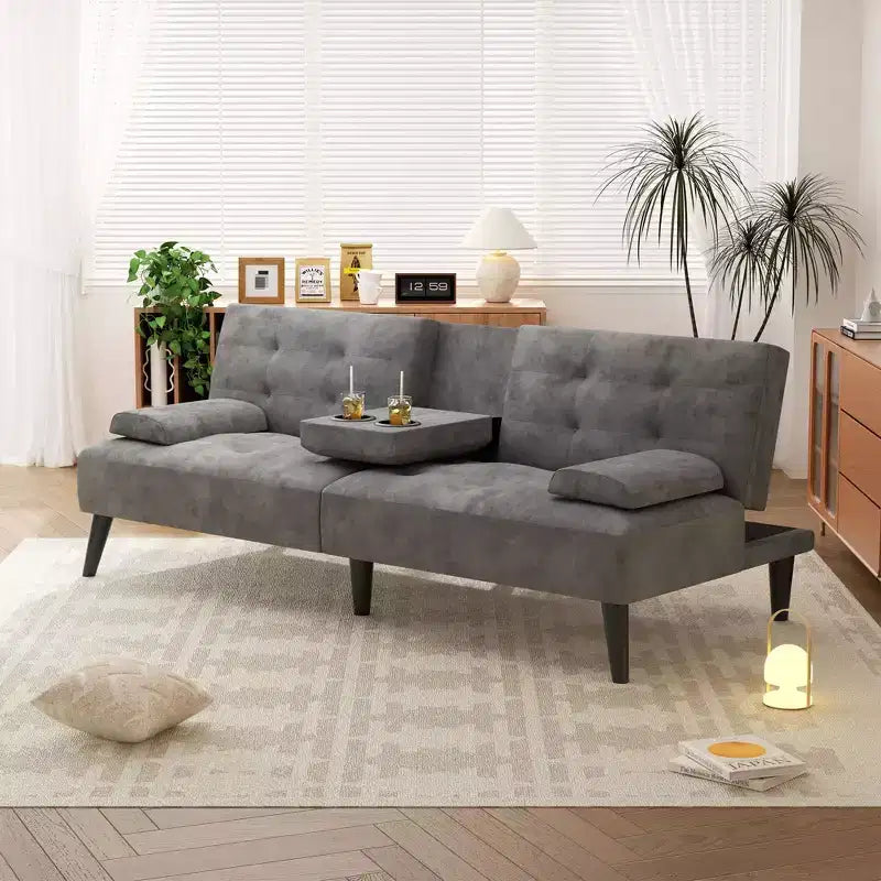 Canapé-lit futon convertible Celebalcony, petit canapé inclinable, canapé-lit réglable 64 positions pour salon, accoudoir amovible