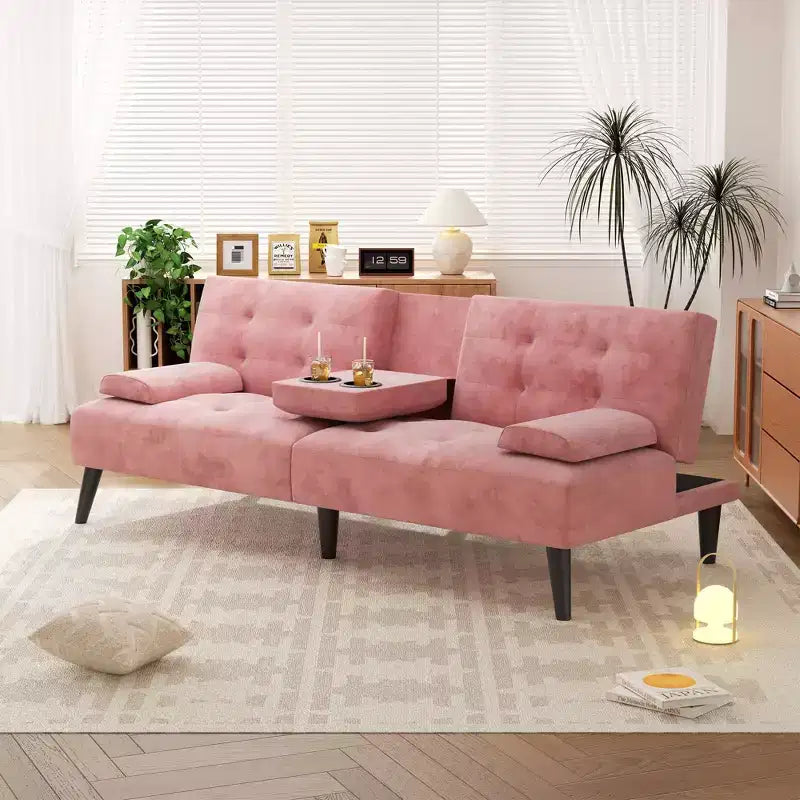 Canapé-lit futon convertible Celebalcony, petit canapé inclinable, canapé-lit réglable 64 positions pour salon, accoudoir amovible