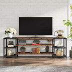 Lantine 78-Inch TV Stand for Up to 85-Inch TVs, Industrial Media Entertainment Center Console with Storage Shelves for Living Room