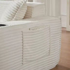 Canapé en velours côtelé moderne Zeus & Ruta Cloud, aucun assemblage nécessaire pour les petits espaces et les appartements