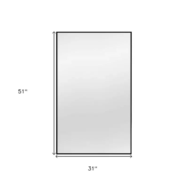 Miroir pleine longueur à cadre métallique noir HomeRoots 51