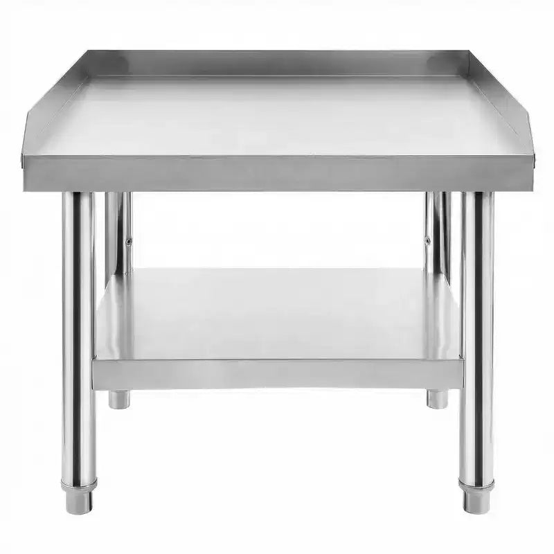 Table de préparation en acier inoxydable 24X28, support de barbecue, capacité de 450 kg, avec étagère inférieure de 100 kg, idéale pour les cuisines commerciales, les hôtels et les maisons