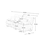 Canapé 2 places MAYEERTY Cloud avec 2 coussins d'assise, 2 oreillers lombaires, 2 coussins décoratifs pour salon rose