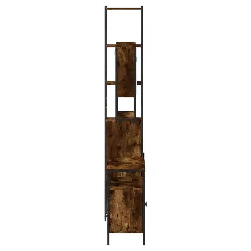 vidaXL Ensemble de meubles de salle de bain avec étagère 3 pcs Bois d'ingénierie Moderne Compact