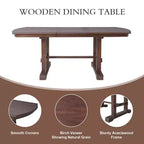 GDF Studio Vaughn, table de salle à manger extensible de 152-198 cm avec rallonge amovible, grande table extensible pour 4 à 8 personnes