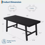 Table à manger industrielle pour 4 à 6 personnes, table de cuisine longue de 160 cm avec plateau en bois, cadre métallique robuste et finition marron rustique – table rectangulaire pour 4 places