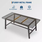Table à manger industrielle pour 4 à 6 personnes, table de cuisine longue de 160 cm avec plateau en bois, cadre métallique robuste et finition marron rustique – table rectangulaire pour 4 places