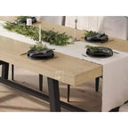 Table à manger industrielle pour 4 à 6 personnes, table de cuisine longue de 160 cm avec plateau en bois, cadre métallique robuste et finition marron rustique – table rectangulaire pour 4 places