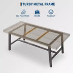 Table à manger industrielle pour 4 à 6 personnes, table de cuisine longue de 160 cm avec plateau en bois, cadre métallique robuste et finition marron rustique – table rectangulaire pour 4 places