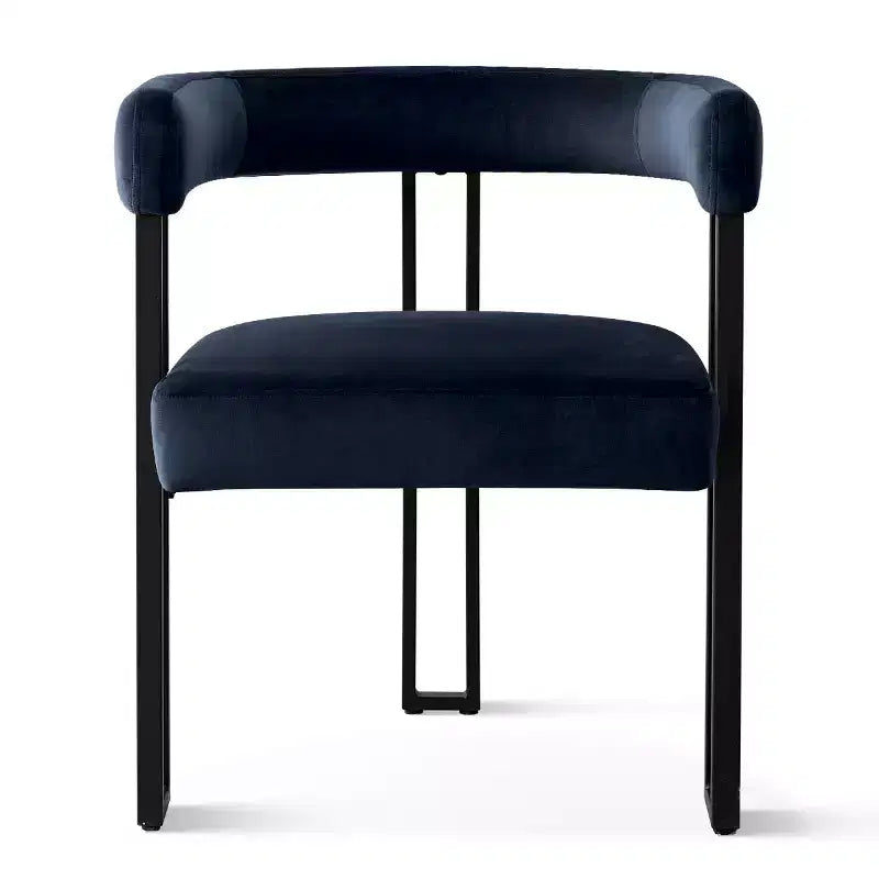 Ensemble de table à manger extensible 47-83 pour 8, table noire et 8 fauteuils en velours avec pieds en métal élégants, idéal pour les réceptions - Panipeachy