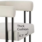 Ensemble de table à manger extensible 47-83 pour 8, table noire et 8 fauteuils en velours avec pieds en métal élégants, idéal pour les réceptions - Panipeachy