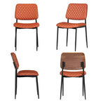 TYBOATLE Chaises de Salle à Manger Mid-Century, Lot de 2, Chaises de Cuisine en Cuir PU capitonné avec Dossier en Bois Courbé, Chaises d'Appoint Industrielles Rembourrées