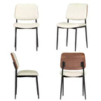 TYBOATLE Chaises de Salle à Manger Mid-Century, Lot de 2, Chaises de Cuisine en Cuir PU capitonné avec Dossier en Bois Courbé, Chaises d'Appoint Industrielles Rembourrées