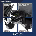 Servante à roulettes Olympia Tools 20 pouces avec 5 tiroirs, rangement verrouillable