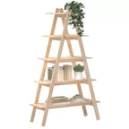 vidaXL Étagère à 5 Niveaux Autoportante Forme en A Bibliothèque en Bois de Pin Massif