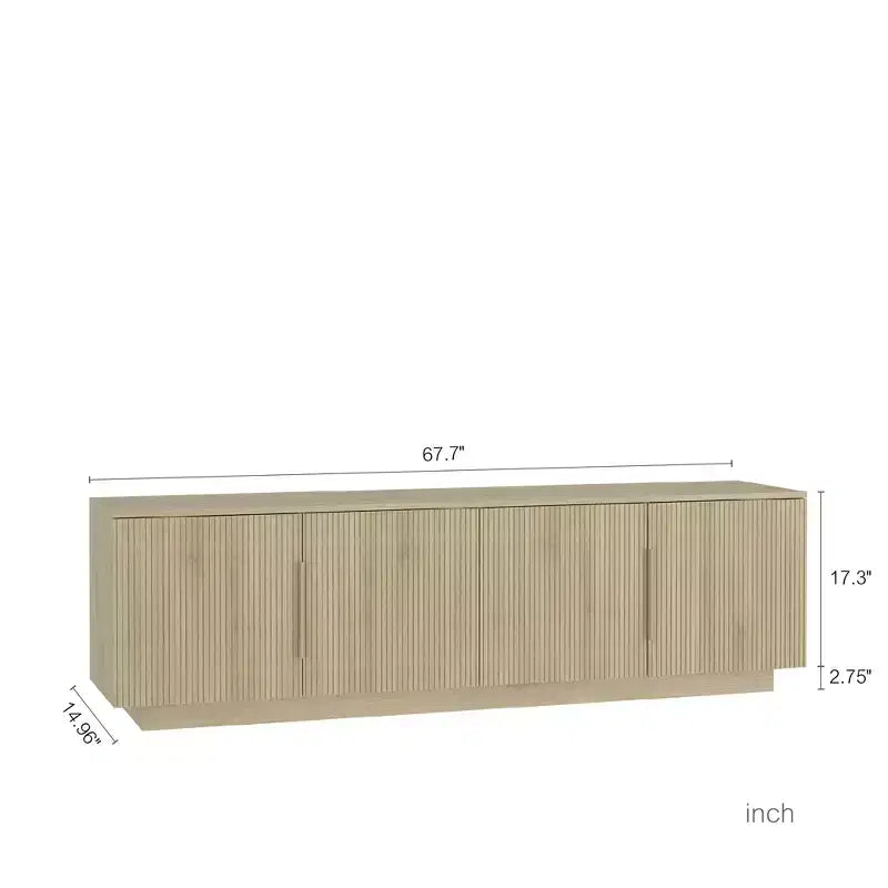 Meuble TV moderne JVNOXK de 172 cm avec éclairage LED 16 couleurs, compatible avec les téléviseurs de 55, 60 et 65 pouces, avec espace de rangement, finition bois