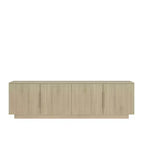Meuble TV moderne JVNOXK de 172 cm avec éclairage LED 16 couleurs, compatible avec les téléviseurs de 55, 60 et 65 pouces, avec espace de rangement, finition bois
