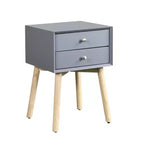 GDFStudio Elvion Table de chevet moderne à deux tiroirs