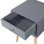 GDFStudio Elvion Table de chevet moderne à deux tiroirs