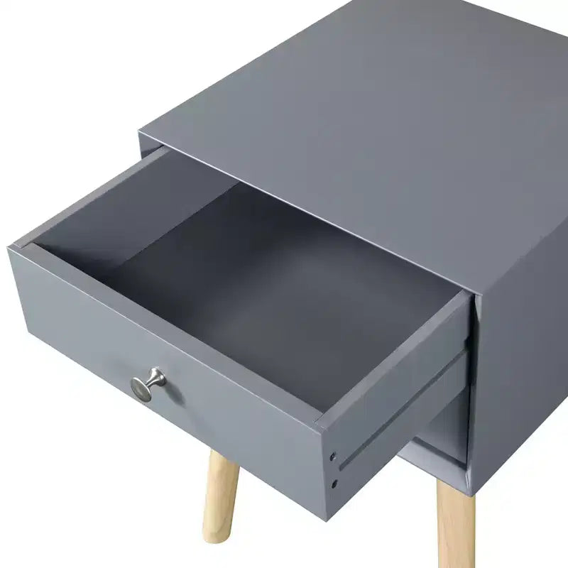 GDFStudio Elvion Table de chevet moderne à deux tiroirs