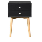GDFStudio Elvion Table de chevet moderne à deux tiroirs