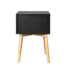GDFStudio Elvion Table de chevet moderne à deux tiroirs